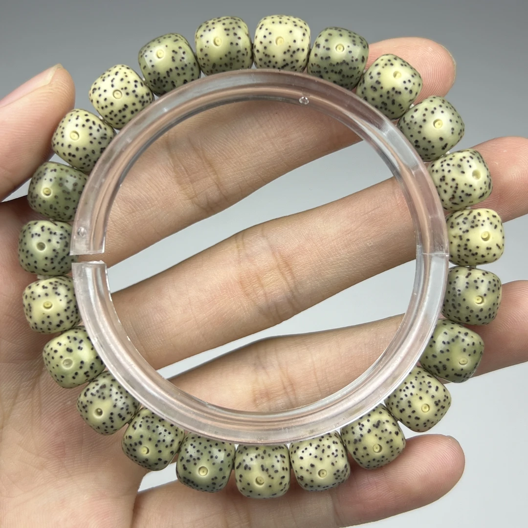 星月菩提石玉料10*9桶珠颗颗正月月朗星稀原生态海南料手串