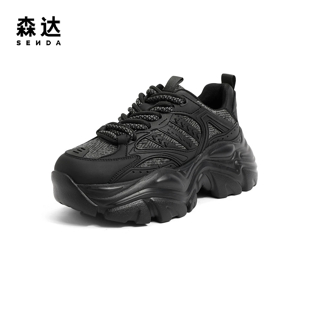 森达时尚老爹鞋女2023春季新款户外运动风百搭厚底休闲鞋ZT123AM3