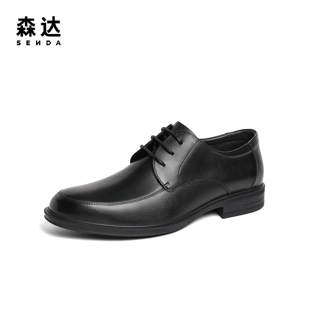 森达正装皮鞋男冬季新款时尚通勤绅士舒适商务皮鞋ZY804DM3