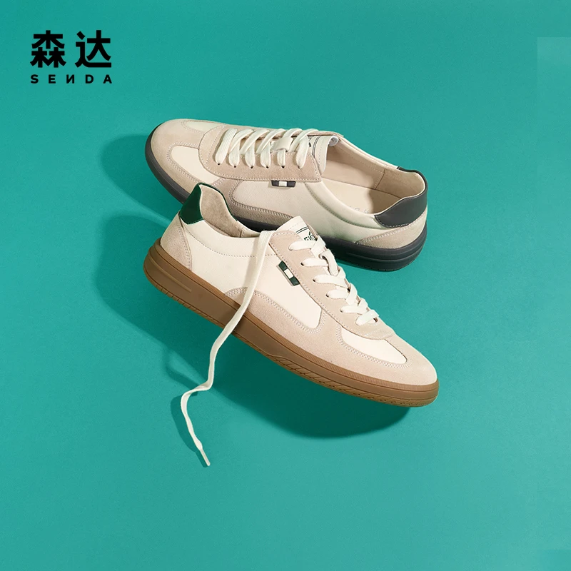 森达春季经典商场同款韩版户外时尚休闲小白鞋潮流休闲鞋1AM01AM2