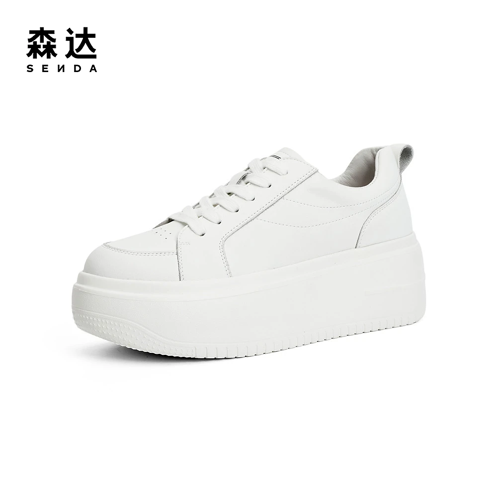 森达秋季经典户外韩版时尚厚底百搭休闲鞋运动女小白鞋Z0927AM3