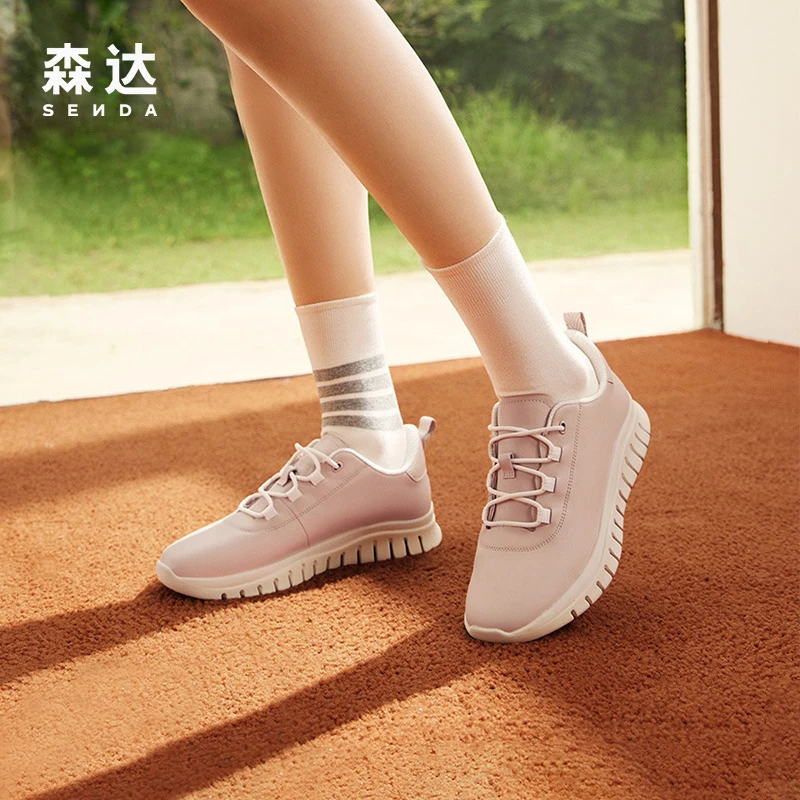 Senda/森达户外运动鞋女秋季新款商场同款舒适平底休闲鞋4JM20CM3