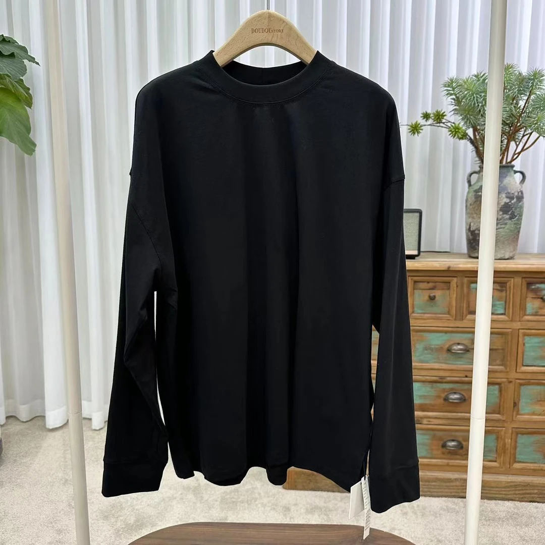 HALUNGLE/海伦格丽  24477  百搭秋季半高领后中缝长袖卫衣