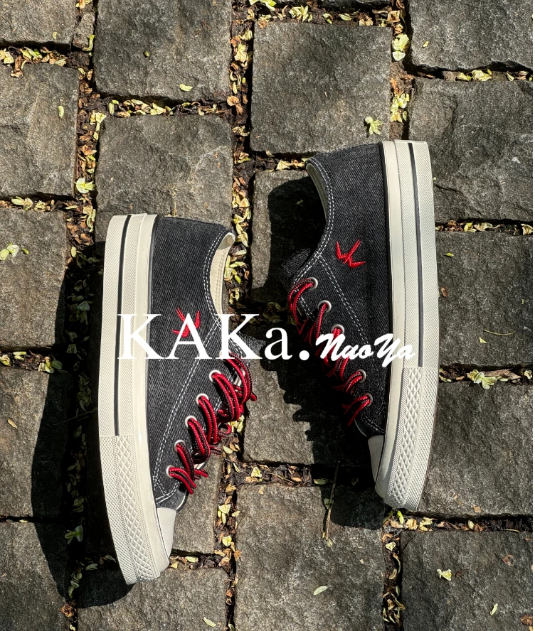 KAKA NUOYA 卡卡诺亚  1809  时尚休闲水洗小燕子帆布鞋