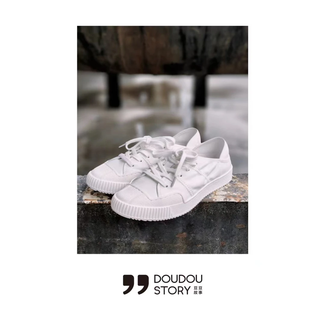 KAKA NUOYA  1791  曼托瓦板鞋踩屎感超软橡胶底两穿平底小白鞋