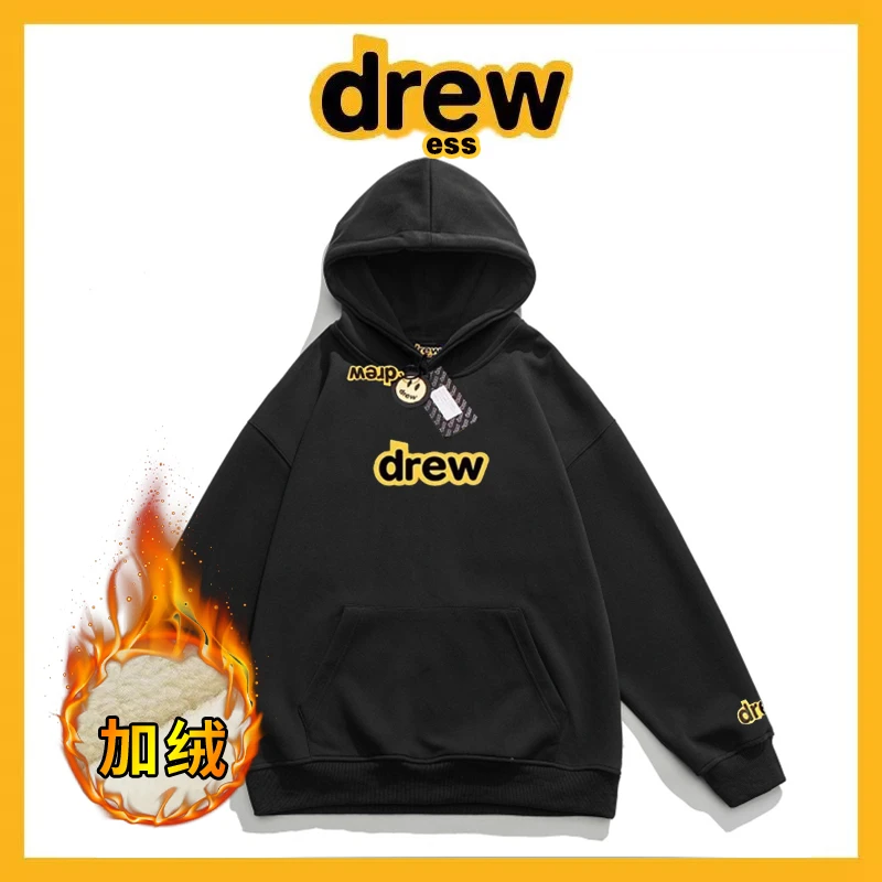 【官方正品】Drewess笑脸重磅卫衣美式潮牌比伯连帽r重磅卫衣男士