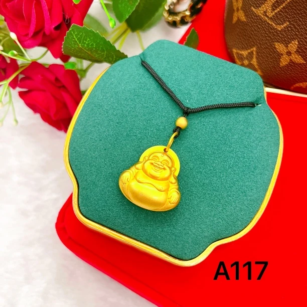 合金吊坠 高定【A117弥勒佛祖】镀K金新中式风格国风手艺时尚