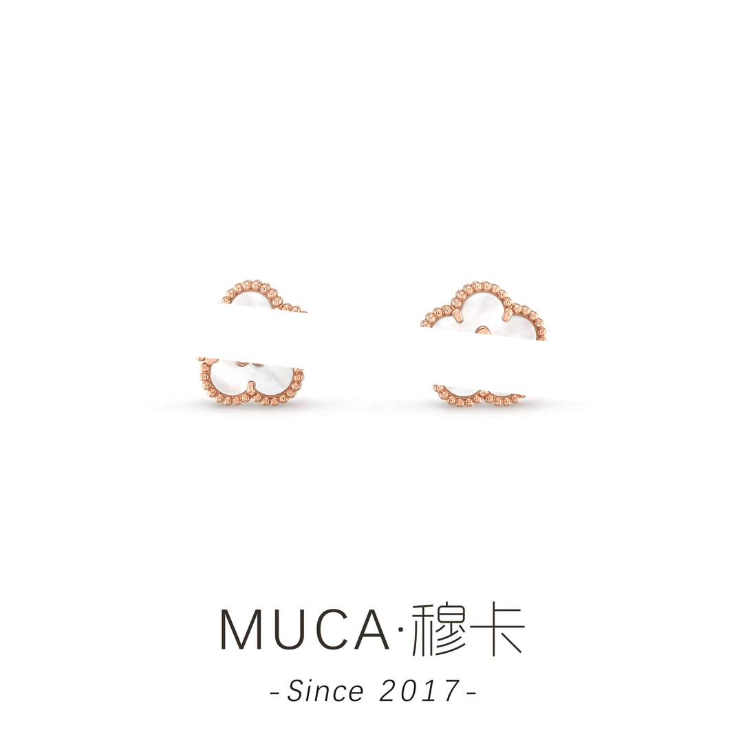 铜合金仿珍珠耳饰 白梅花气质轻奢时尚女耳钉X350