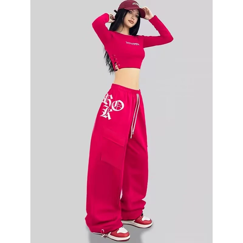 ROKBBK-K/布韩街舞潮牌美式hiphop跳舞长裤女个性嘻哈爵士卫裤