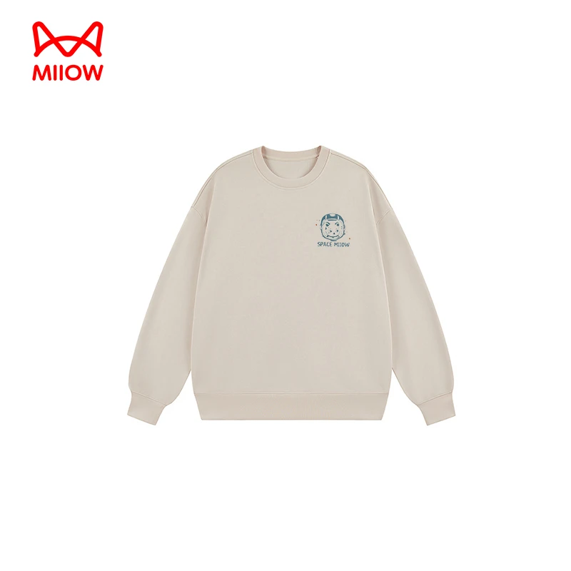 MiiOW/猫人秋季2023新款LOGO版休闲秋款圆领简约女款潮流百搭卫衣