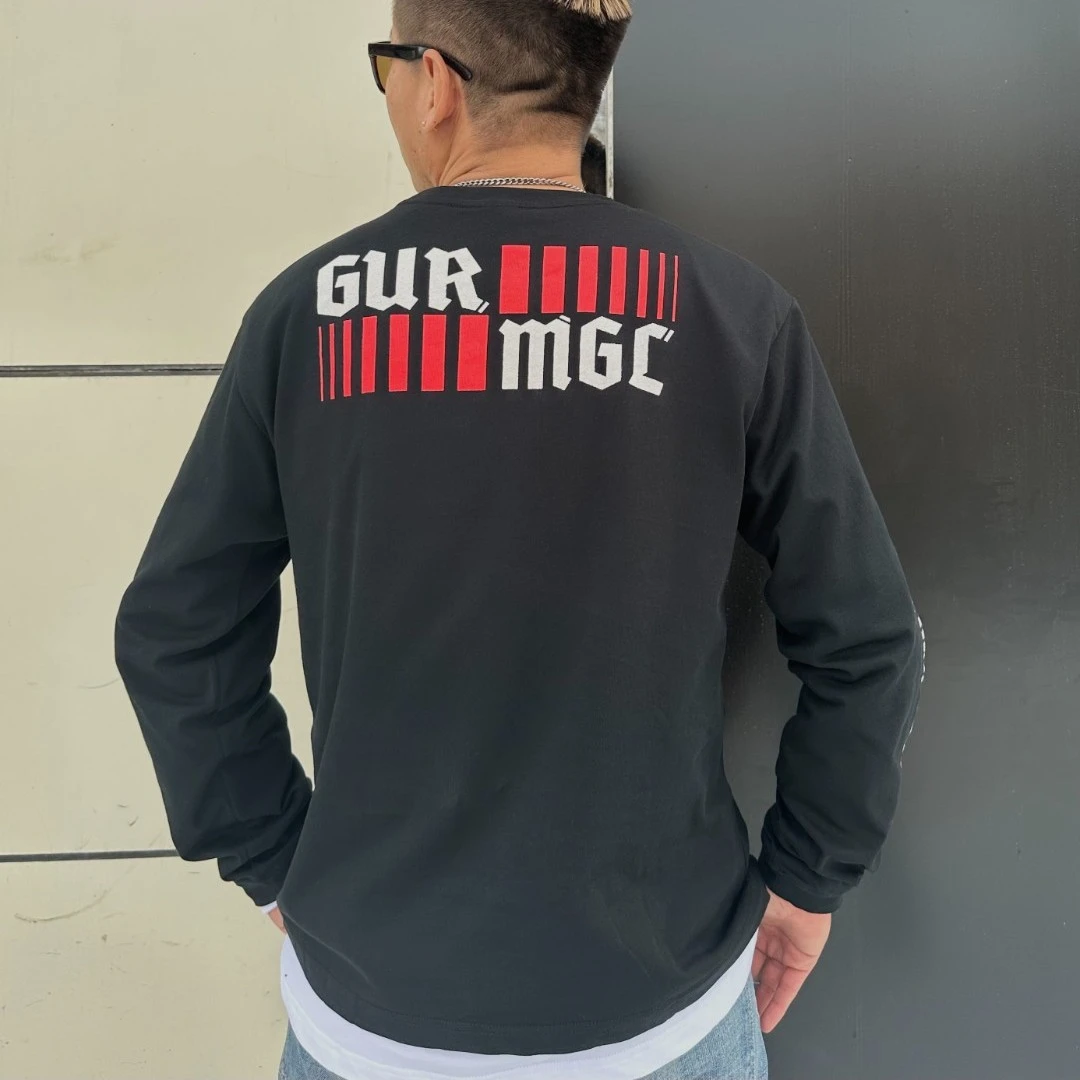 GUR MONGOL 长袖圆领款男女同款印花休闲潮流户外通用日常