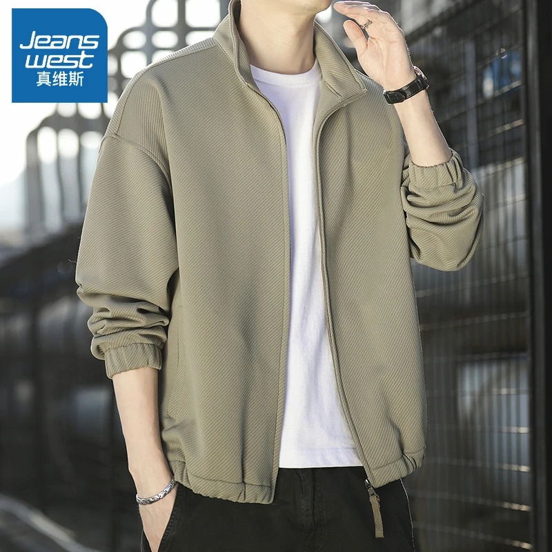 真维斯男士外套秋冬外套潮牌男生2025新款宽松百搭加厚加绒夹克男