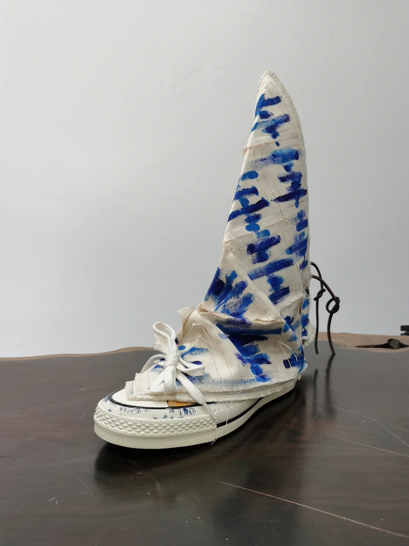 原创设计 手工帆布鞋套 复古个性防风靴筒靴套