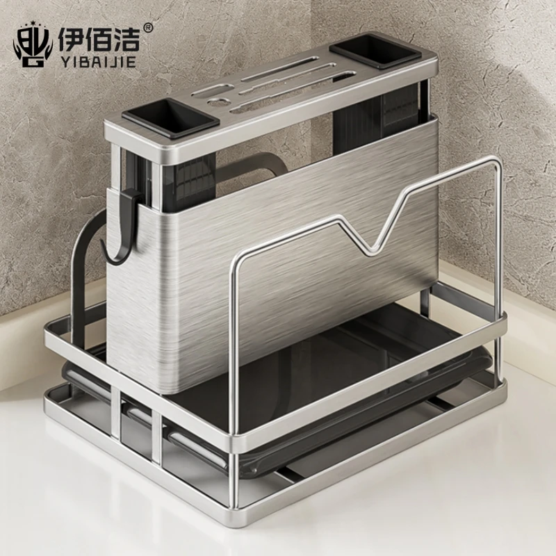 新款厨房台面刀架置物架放筷子砧板锅盖菜板多功能刀具一体收纳架