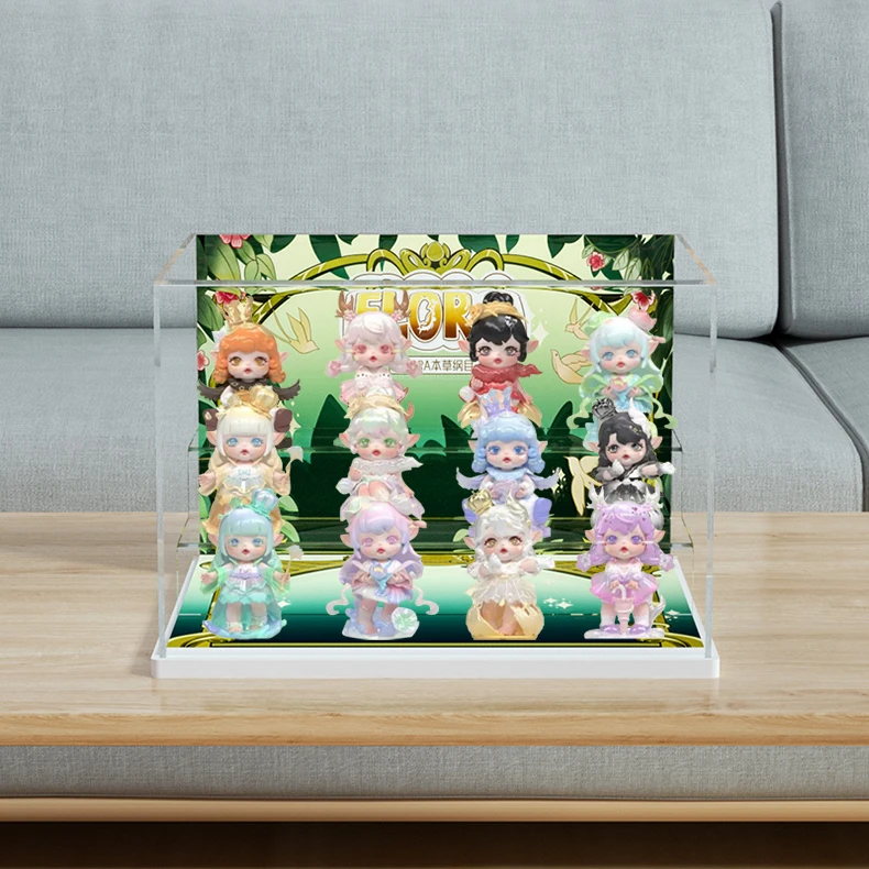 旻悦亚克力展示盒FLORA四代本草纲盲盒玩具手办收纳罩防尘盒A230