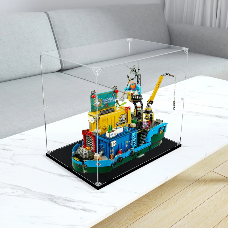 旻悦亚克力防尘盒适用乐高80013 悟空小侠万能海上基地手办收纳罩