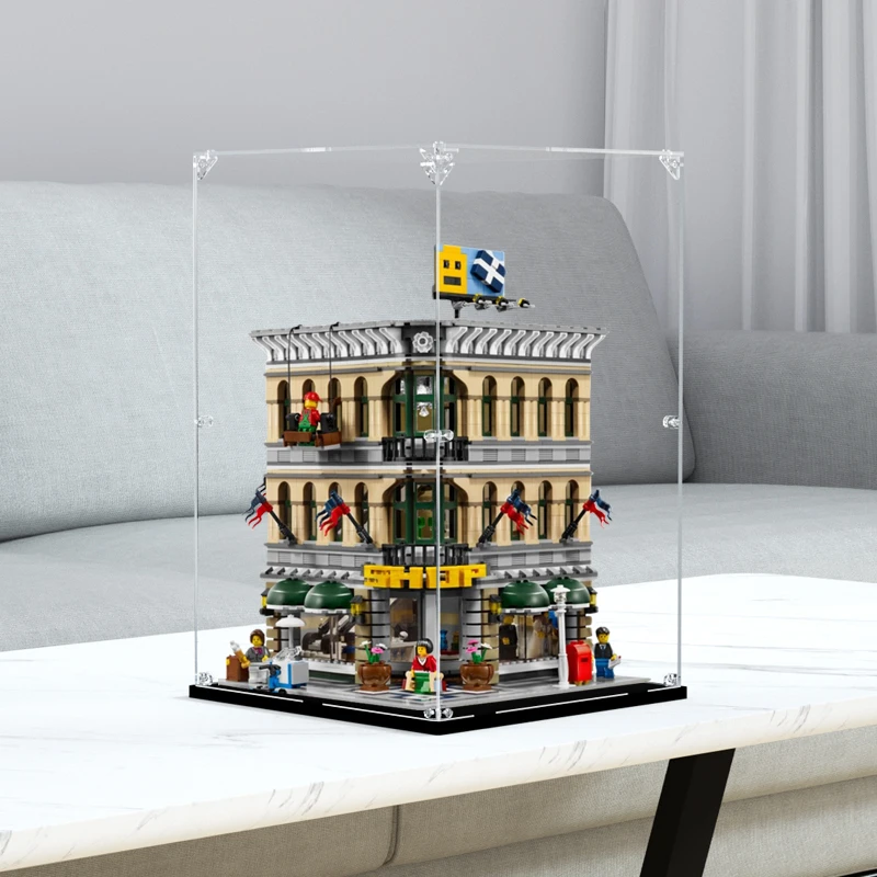 旻悦亚克力防尘盒适用乐高10211 百货店透明动漫模型玩具展示盒罩