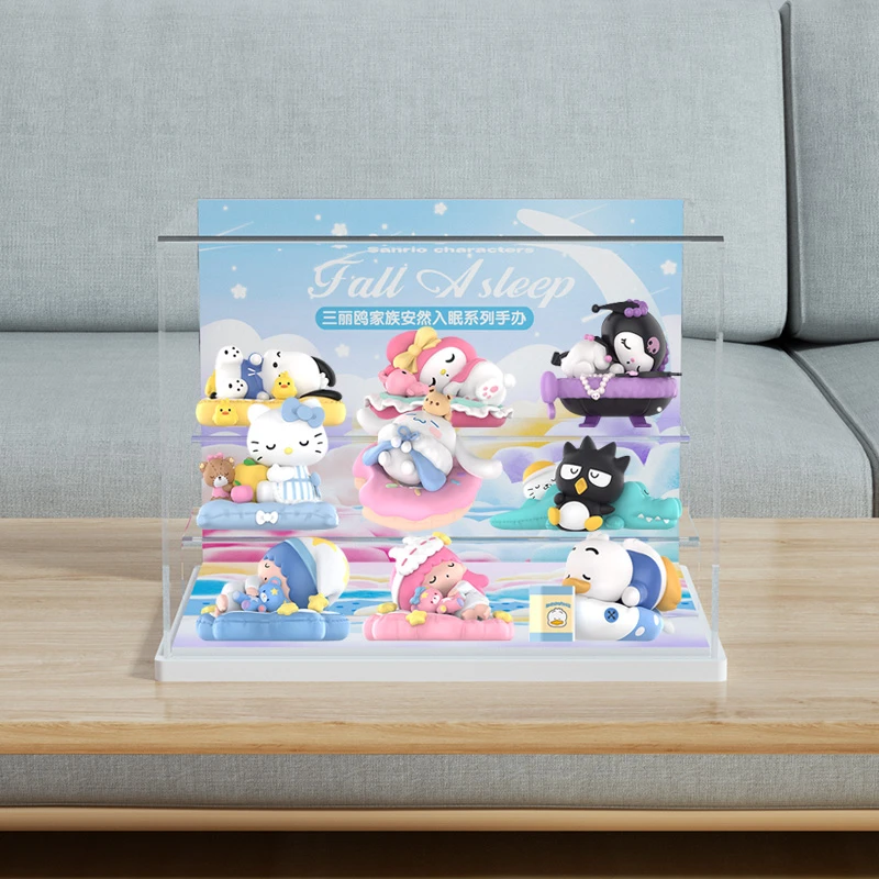 旻悦POPMAR泡泡玛三丽鸥家族安然入眠盲盒罩亚克力展示盒P583
