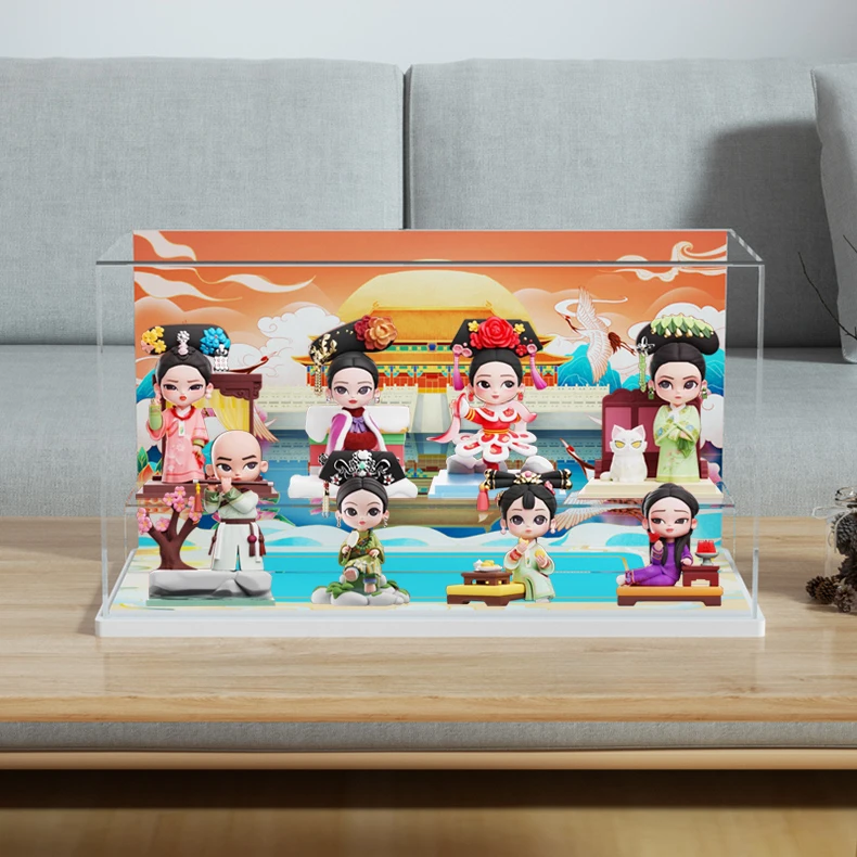 旻悦亚克力展示盒锦鲤拿趣甄嬛传二代盲盒手办热弯一体防尘盒A218