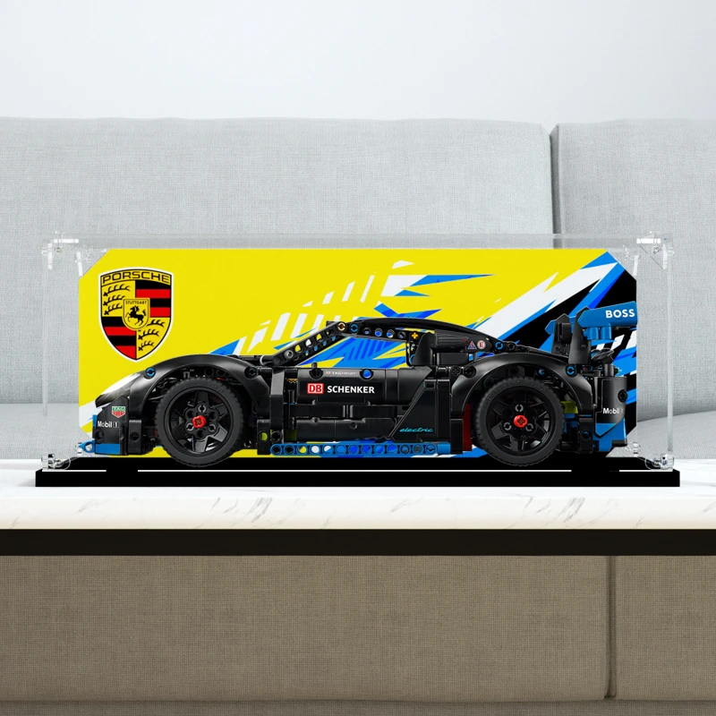 旻悦亚克力防尘盒适用乐高42176保时捷GT4赛车积木拼装收纳展示罩