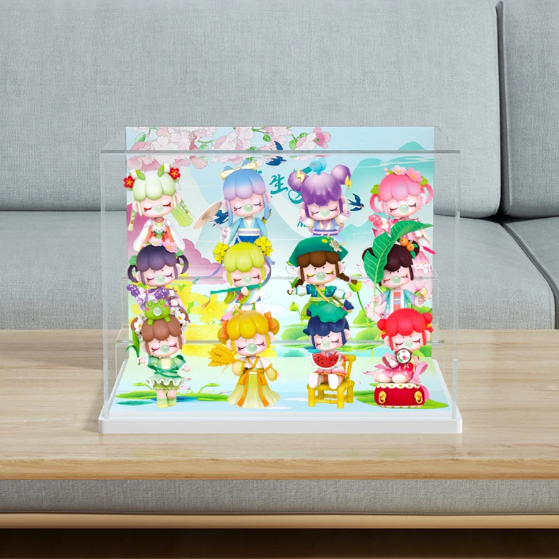 旻悦 亚克力展示盒Nanci囡茜二十四节气系列手办罩收纳防尘盒A056
