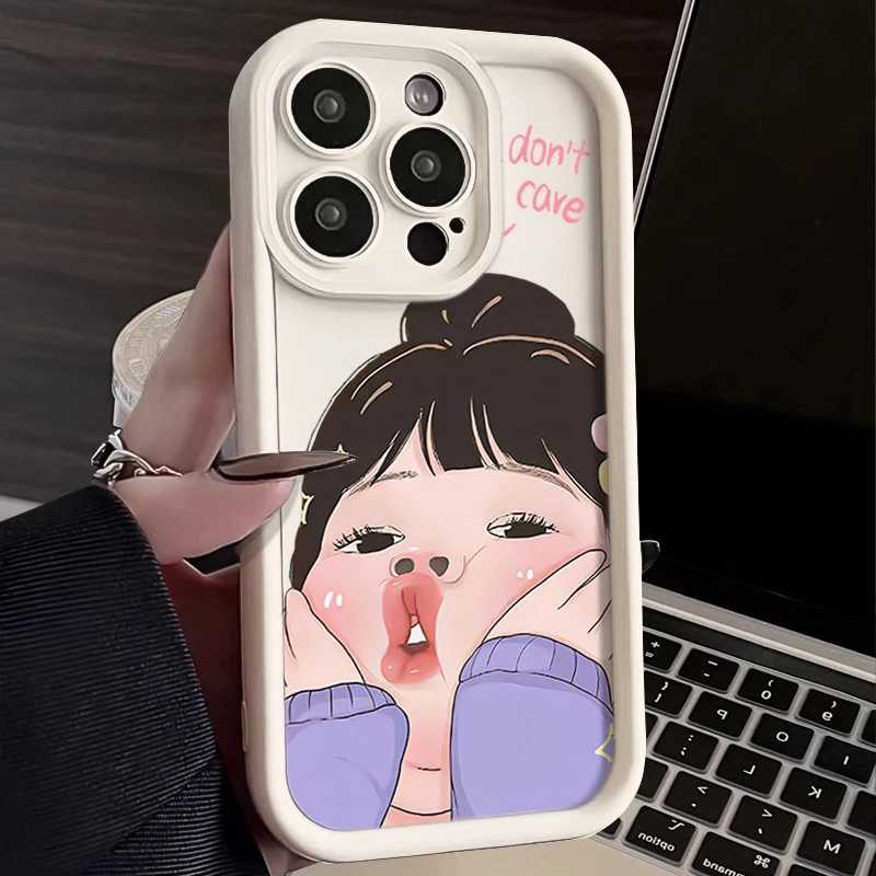 嘟嘟女孩苹果15pro壳iphone14promax硅胶13pro网红12高级11全包X