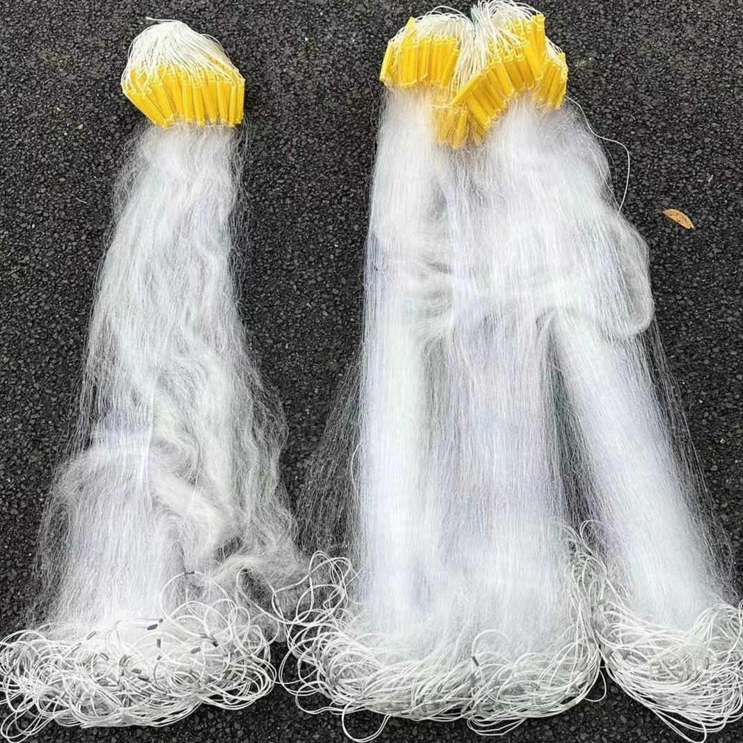 三层渔网抓小白条1米高加重铅坠1指小网眼细线沉网抓小鱼小虾捕鱼