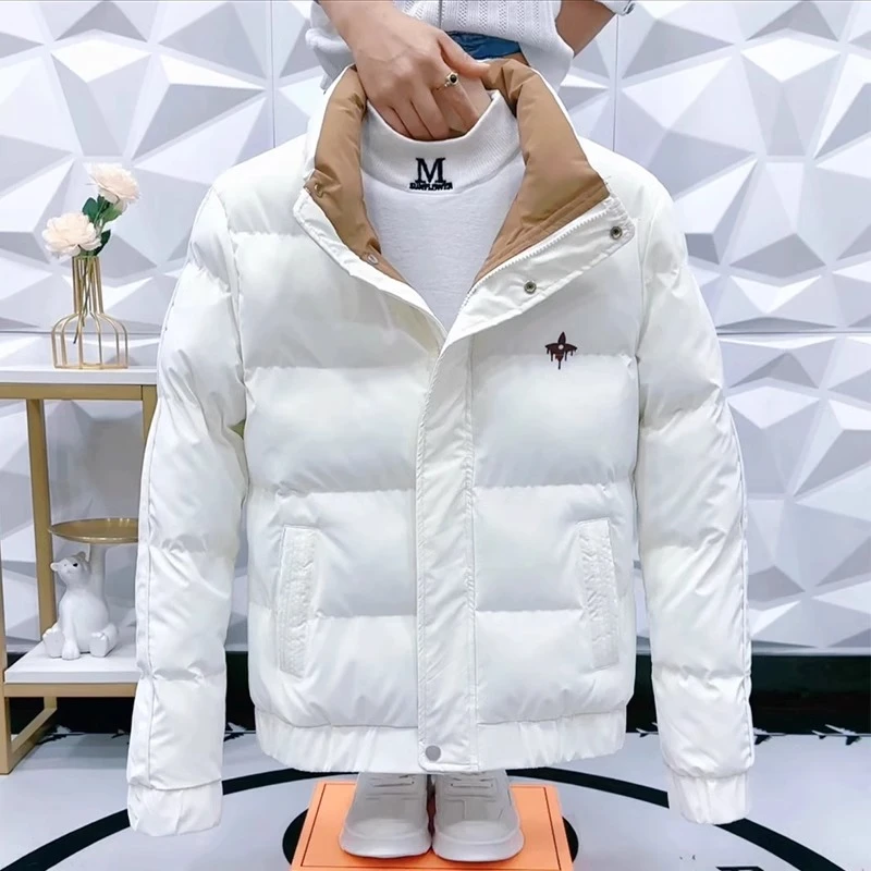 棉服外套男冬季韩版拼色保暖潮流男士棉衣网红精神小伙简约棉袄