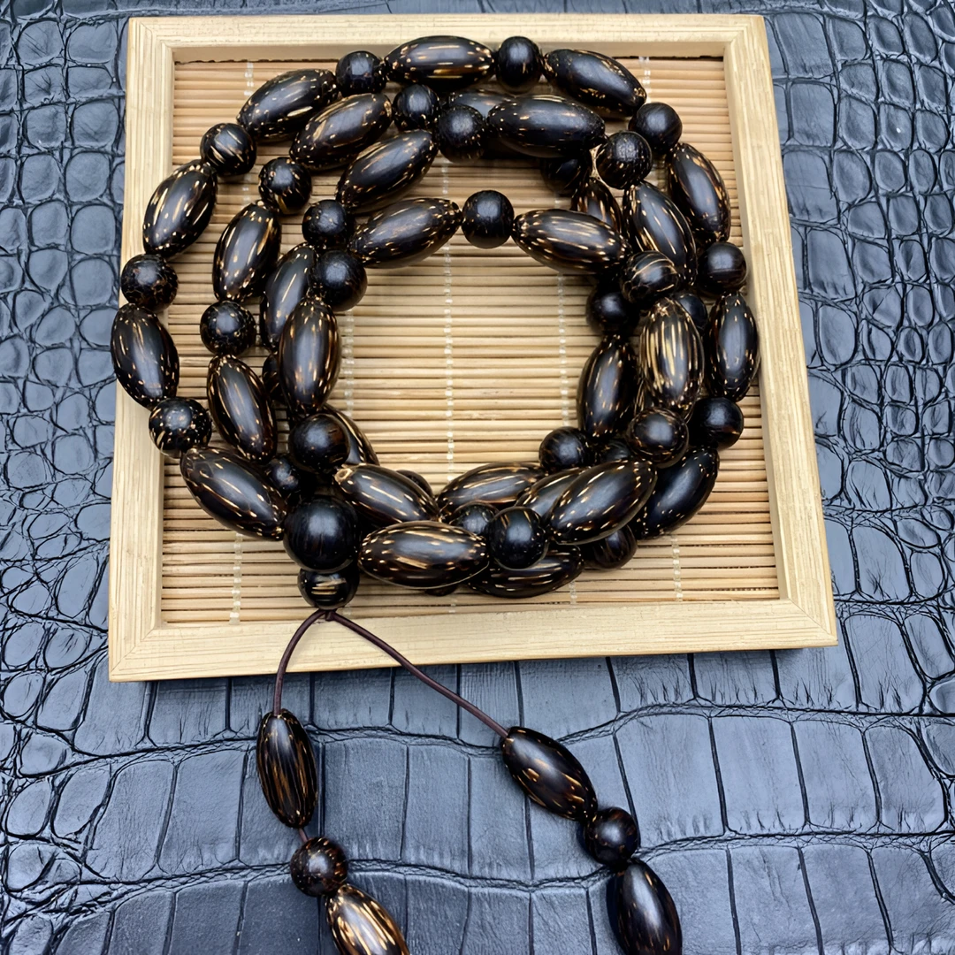 《大辉文玩》A087海南沉木多圈手串9*18