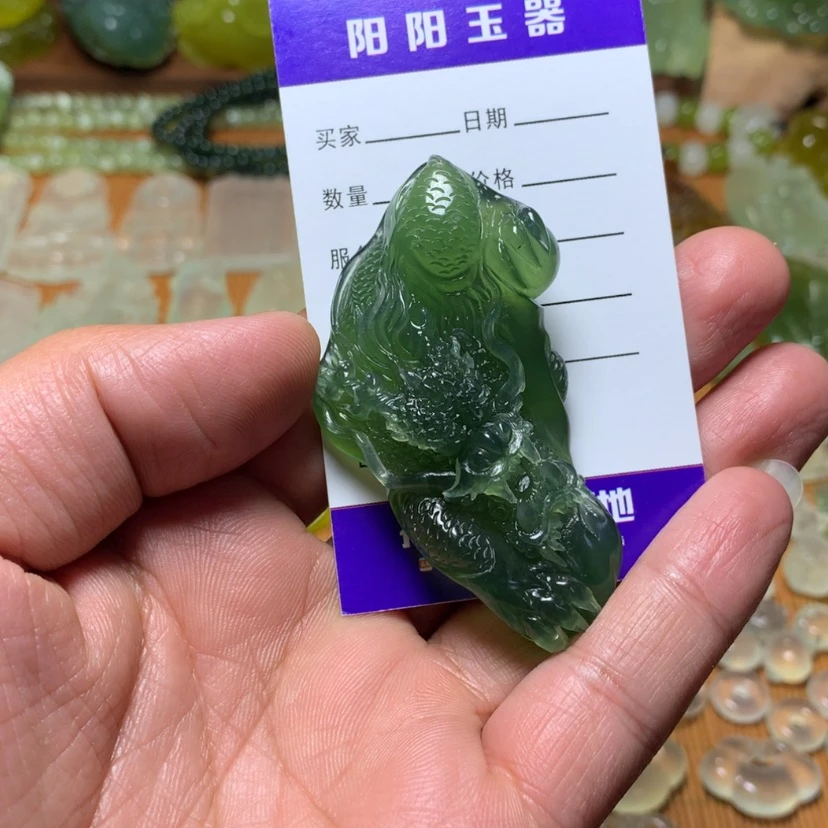 【闪购商品】岫玉挂件未镶嵌小***爸