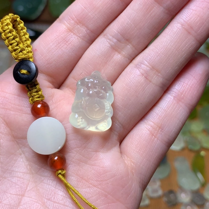 【闪购商品】岫玉钥匙扣未镶嵌李***我
