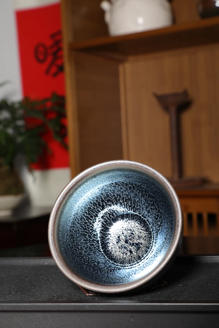 潭起粉丝专享-蓝麒麟建盏主人杯陶瓷茶杯工夫茶具茶杯