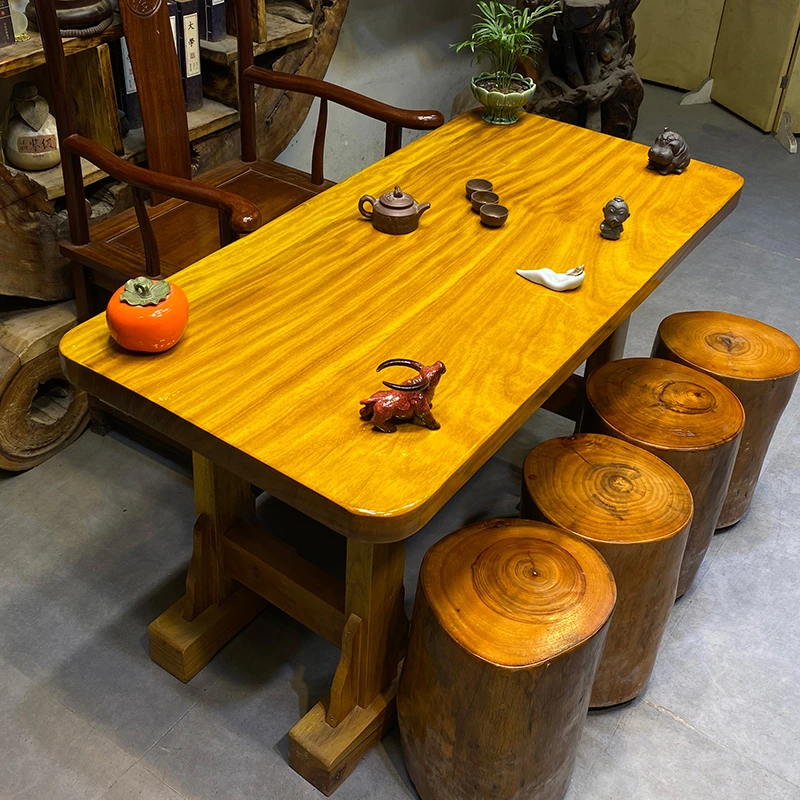根雕茶台楠木树根茶海实木茶几树桩木根茶桌椅组合MH10085