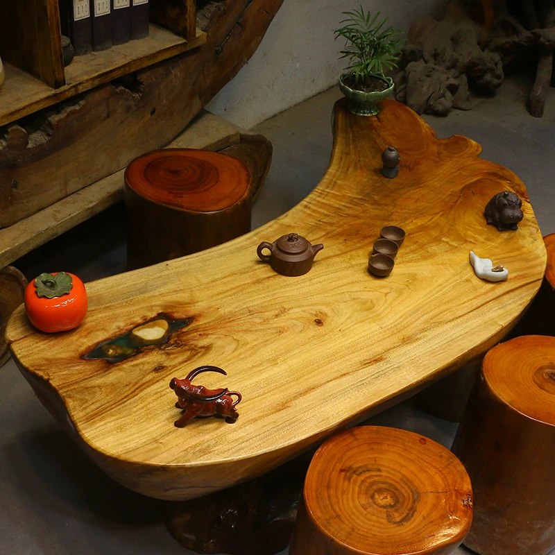 木制工艺手工雕刻茶几树根根雕茶台茶几实木功夫茶桌HF10004