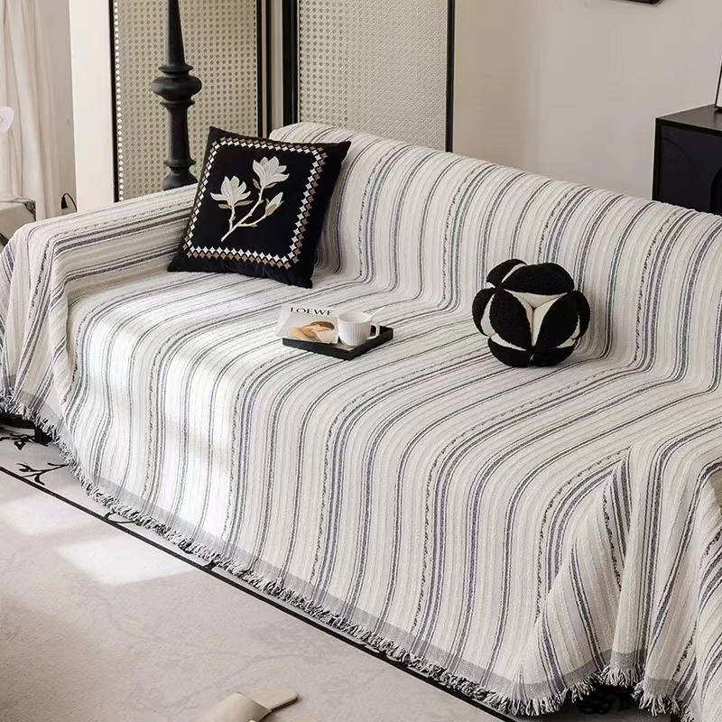 简约沙发巾雪尼尔沙发盖布四季通用防猫抓沙发套罩轻奢高级沙发毯