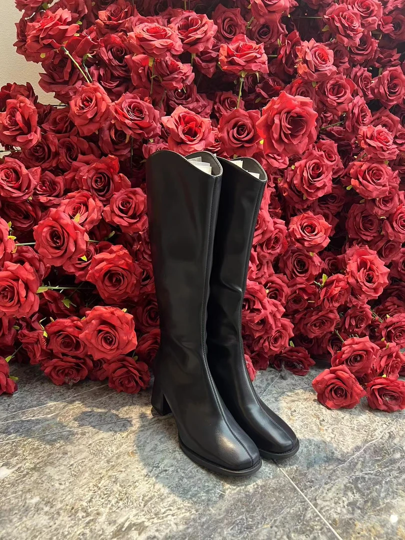 【法曼妃高定】小羊皮韩版高筒矮筒靴