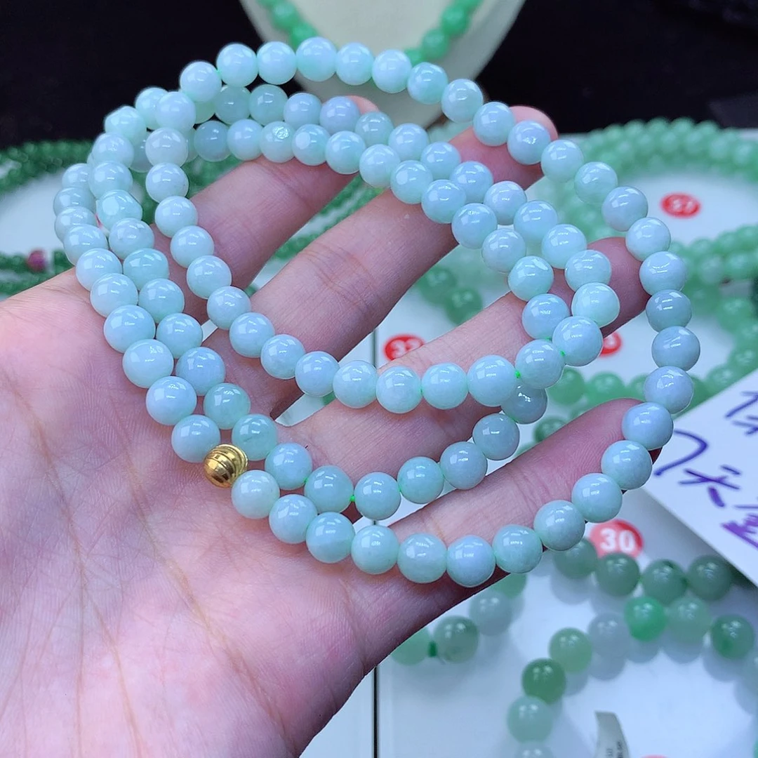 翡翠毛衣链未镶嵌
