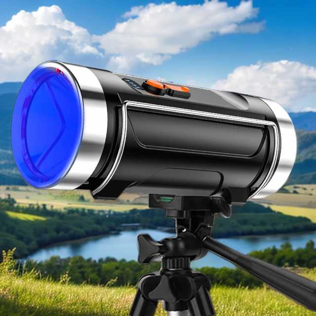户外钓鱼灯夜钓激光炮远射氙气大功率蓝光白光双光黑坑专用夜钓灯