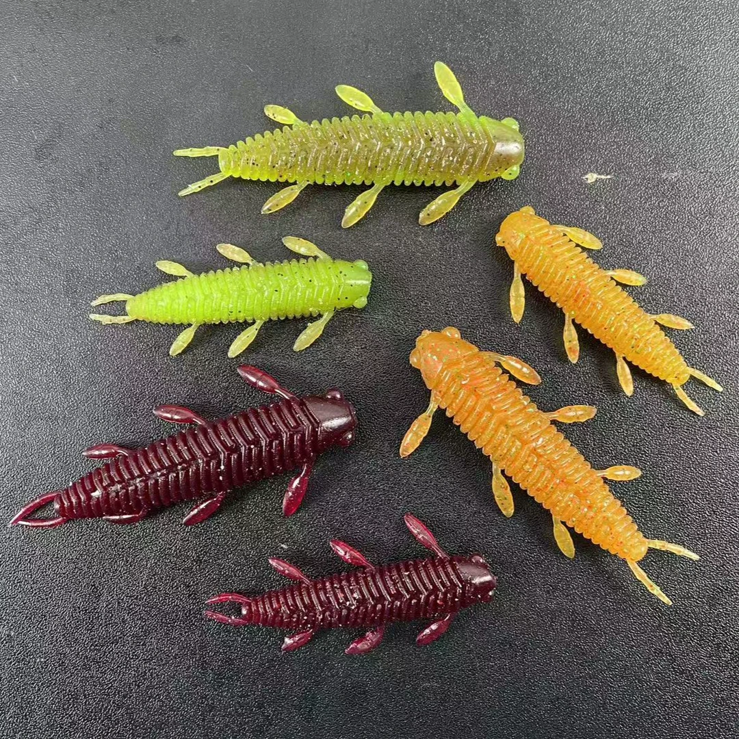 软饵时代缓沉虫 缓沉飘落无铅PVC材质黑坑鲈鱼鳜鱼