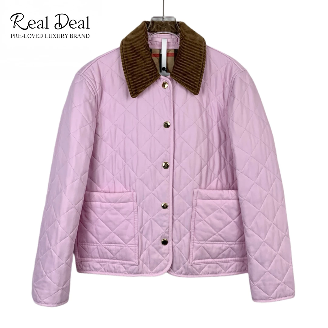 99新 BURBERRY/博柏利 018125 单排扣绗缝棉服 M码