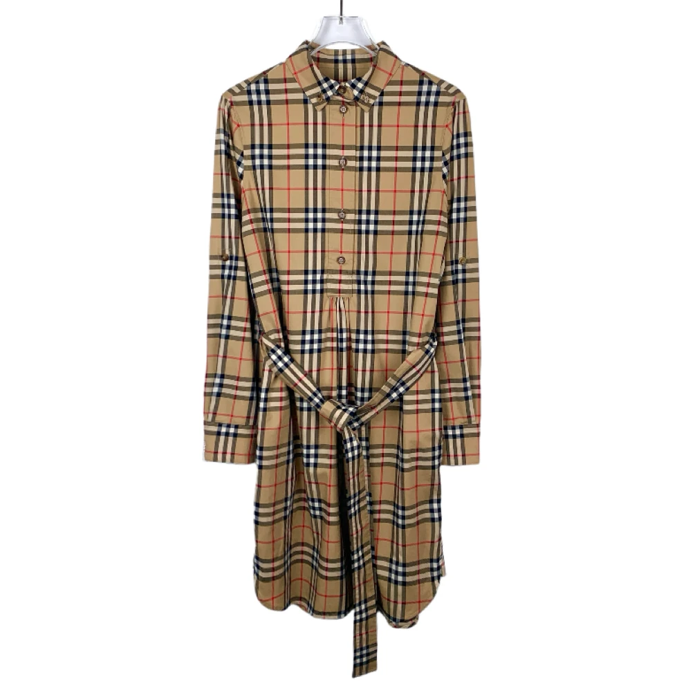 99新  014964 Burberry bbr 博柏利 经典格纹衬衫连衣裙 36码