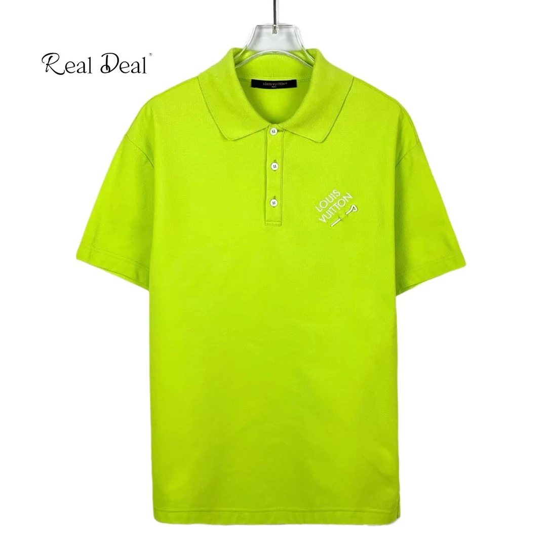 全新未使用 LouisVuitton/路易威登 016012 刺绣别针Polo衫 XS码