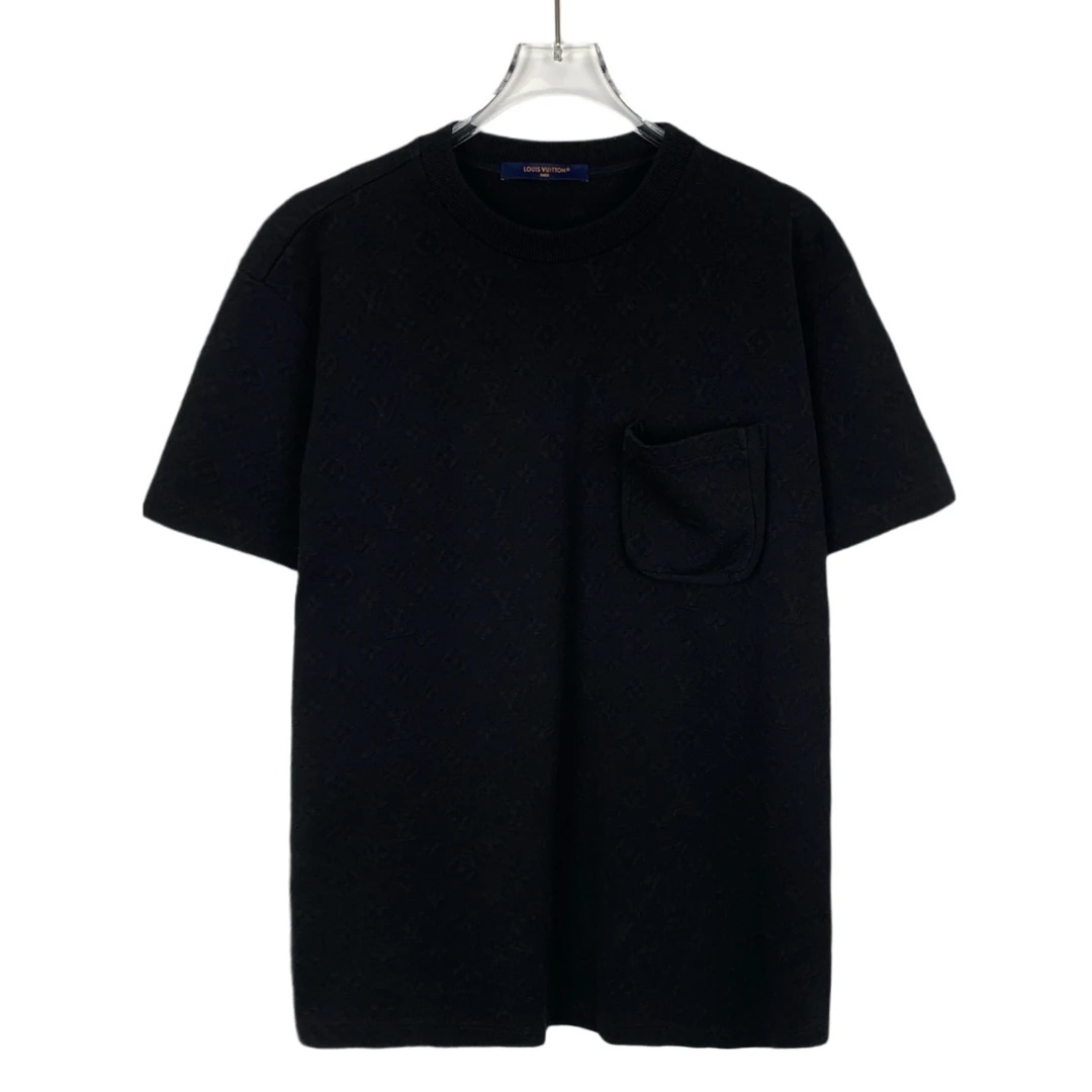 99新 LouisVuitton/路易威登 012658 老花暗纹浮雕满印短袖 M码