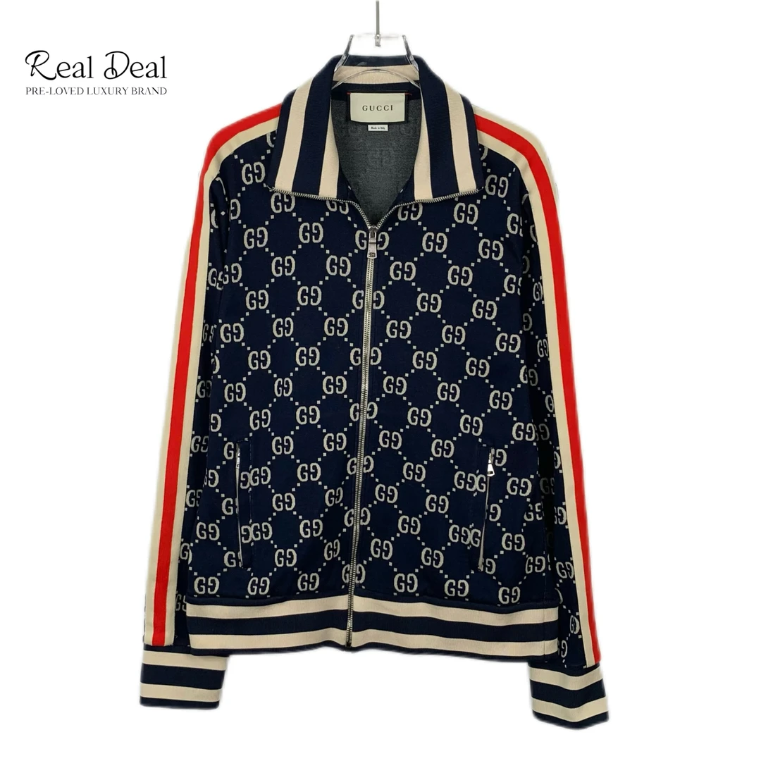 99新 GUCCI/古驰 H9955  logo老花满印拉链夹克外套 M码