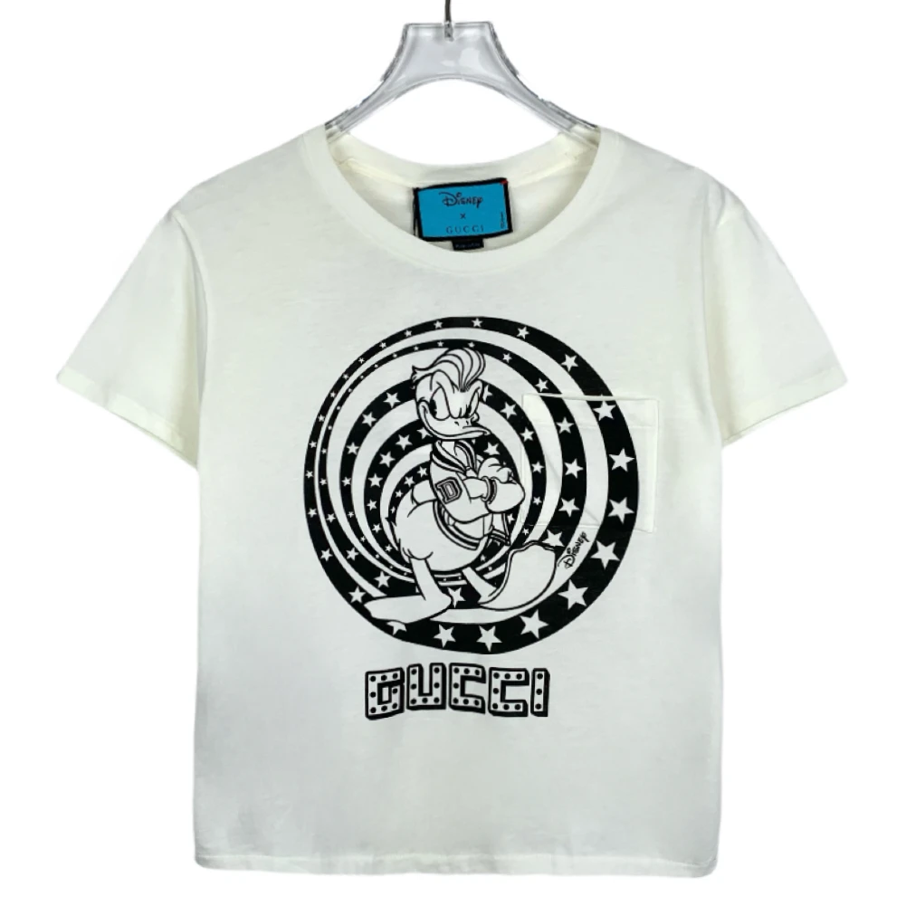 全新未使用  014329 Gucci 古驰xDisney唐老鸭logo印花短袖 XS码