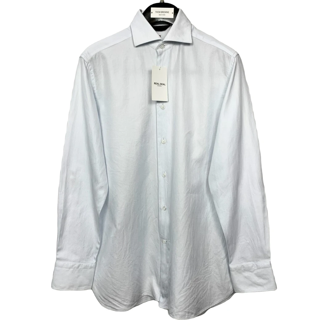 99新  004463 Ermenegildo Zegna/杰尼亚 棉质浅蓝衬衣 40码