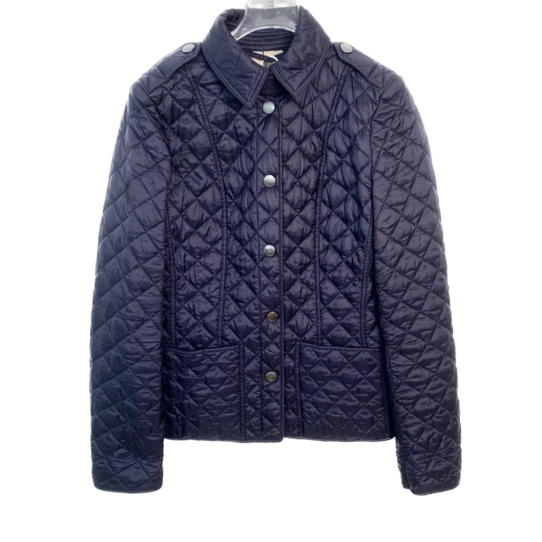 99新  006767 Burberry/博柏利 翻领菱格纹尼龙夹克棉服外套 XS码