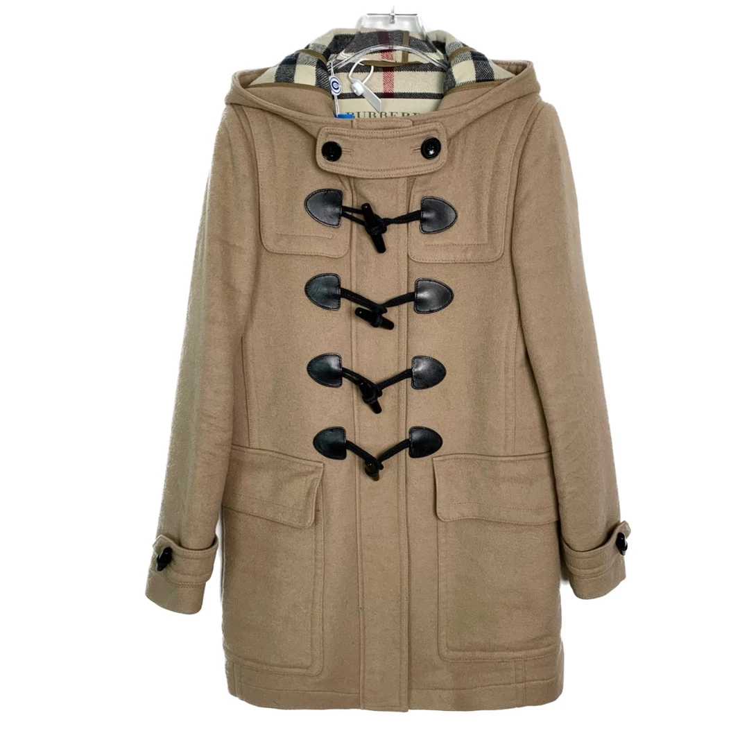 95新  005629 Burberry/博柏利 牛角扣连帽大衣外套 38码