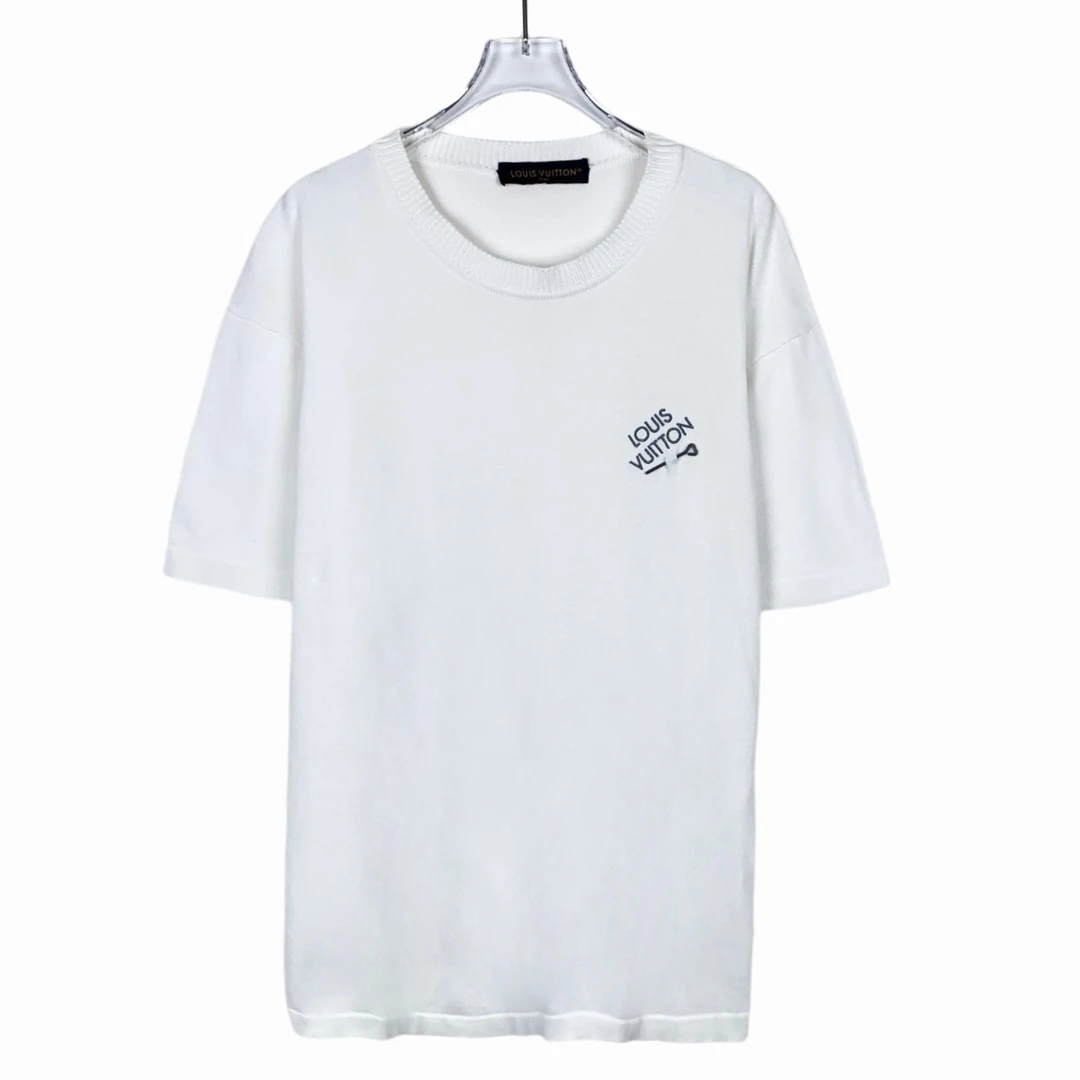 99新 LouisVuitton/路易威登 012661 logo字母别针刺绣短袖 L码