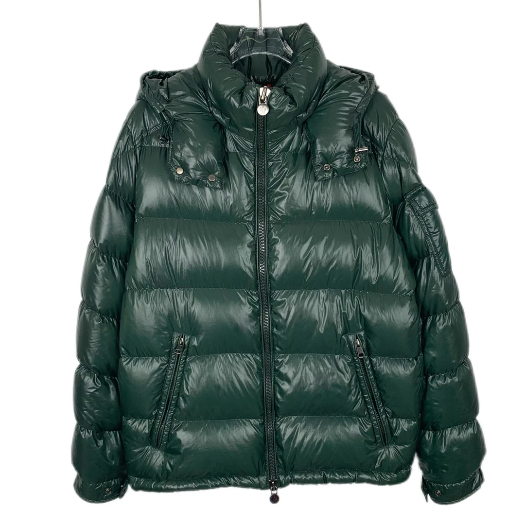 95新  014193 Moncler 蒙口 logo贴饰连帽羽绒服拉链外套 2 M码